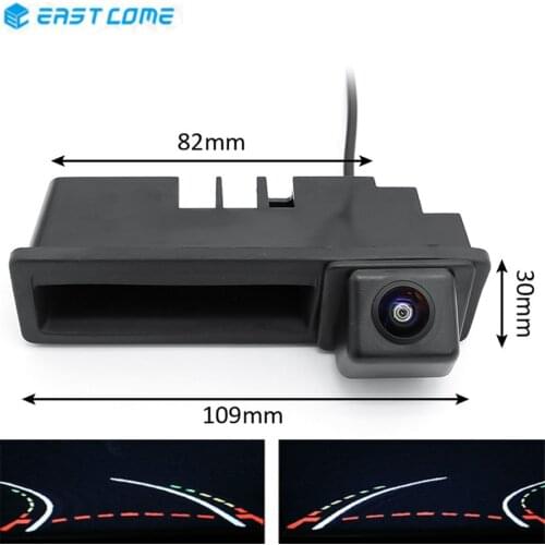 1080P Trajectory Tracks Reverse Car Rear View Camera Trunk handle For Audi A3 A4 A6 Reversing Car Camera