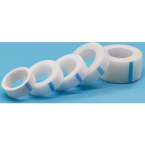 2 Rolls Eyelash Extension Tape Breathable Medical PE Tape Non-woven Cloth Adhesive Paper Tape For False Lashes Patch Under Eye