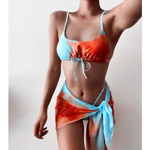2020 Sexy Bikini Print Floral Ruffled Bikinis Swimwear Women Female Bathing Swimsuit Brazilian Biquini Beach Wear