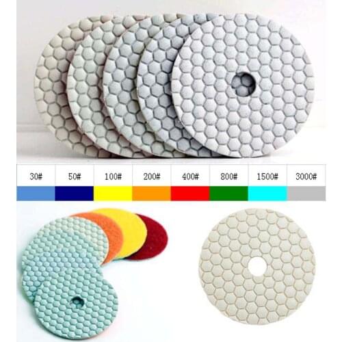 30# 4 inch (100mm) diamond dry polishing pads for granite,marble and engineered stone