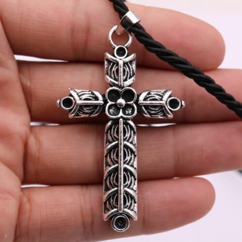 Antiquing Double side Viking Necklace Athelstans Cross Ragnar Indian Jewelry Vikings Men Women PAGAN Amulet Pendant