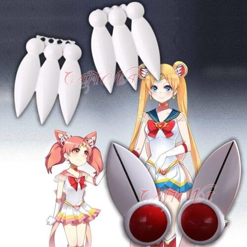 Cafiona Halloween Gifts Tsukino Usagi Chibiusa Small Lady Serenity Cosplay Accessory Hair Decorations High Quality