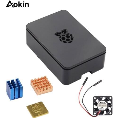 Case For Raspberry Pi Enclosure Case Cover Couqe with Aluminum Heatsink Cooling Fan for Raspberry Pi 3 Model B + Plus,PI 3 / 2