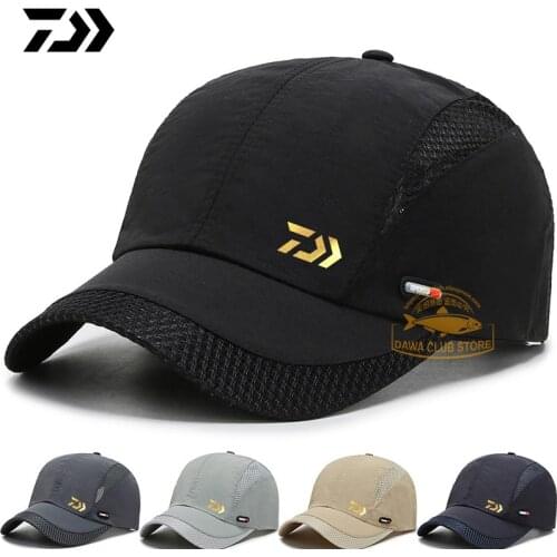DAIWA Fishing Sun Hat 2020 Summer New Outdoor Sports Quick-drying Mesh Baseball Cap Riding Leisure Windproof Sun Hat Peaked Cap