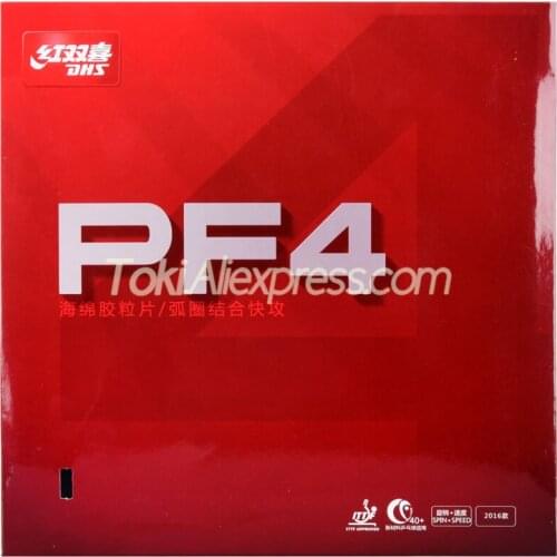 DHS PF4 Table Tennis Rubber Hurricane 3 Type (Spin / Speed) Original DHS Ping Pong Sponge