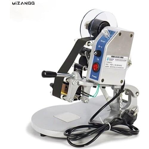 DY-8 Color Ribbon Hot Printing Machine Direct Thermal Manual Hot Foil Stamping Coding Printer Date Ribbon Coder Machine 220V