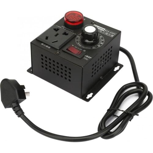 AC 220V 4000W Motor Fan Speed Controller SCR Electronic Voltage Regulator Temperature Governor Electric Variable Speed Controlle