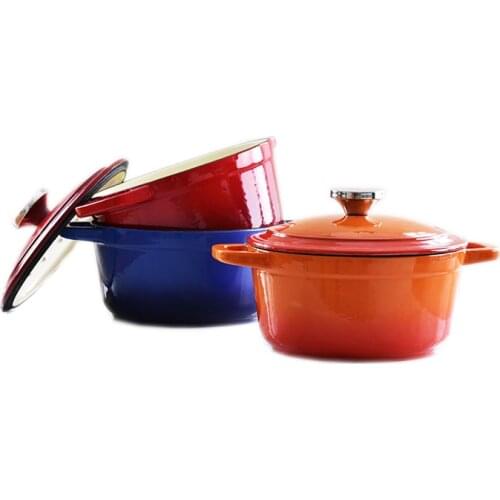 Enamel Cast Iron Pan Pan Red Enamel Pot Soup Pot Stew Pot