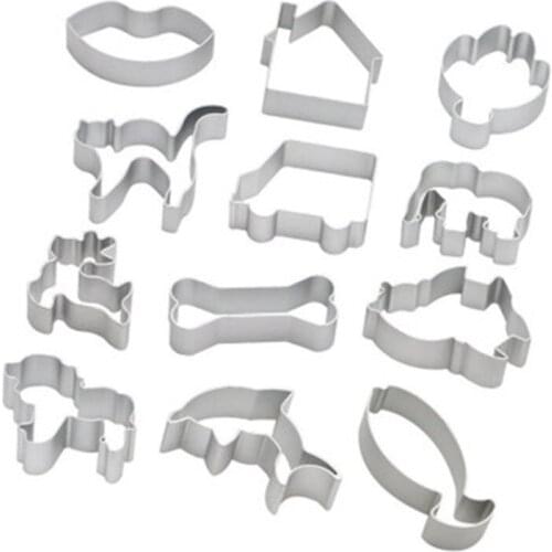 Happy Birthday Stainless Steel Cookie Mold Cake Fondant Mold Cookie Cutter Kitchen Accessories Cookie Tools Cupcake Decorator