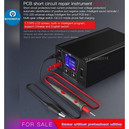I2C DL-01 Short Killer Phone PCB Motherboard Short Circuit Repair Tool Box for IPhone Circuit Board Burning Detector Shortkiller