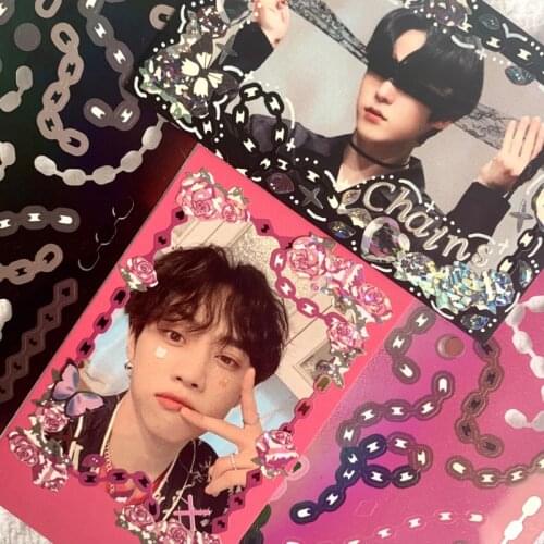 Korean Ins Creative Cool Chain Laser Cute Stickers Star Idol Photo Album DIY Paster Stationery Decorative Sticker Waterproof