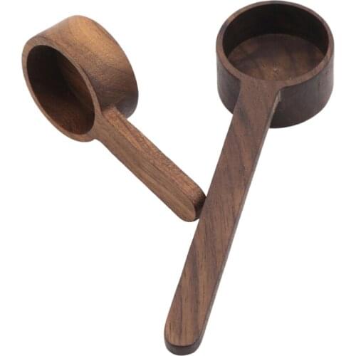 Kitchen Walnut Wooden Measuring Spoon Scoop Coffee Beans Bar Kitchen Home Baking Tool Measuring Cup Measuring Tools
