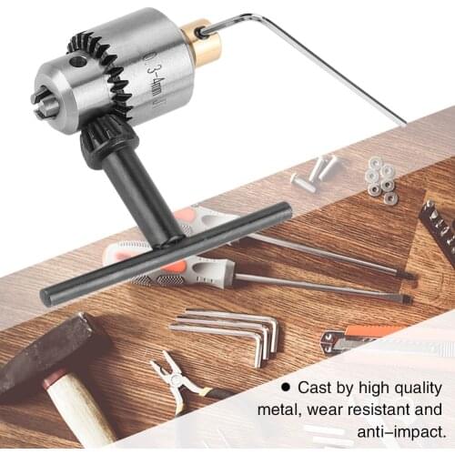 Mini Drill Chuck Micro 0.3-4mm JTO Taper Mounted Drill Chuck and Wrench with Chuck Key lathe accessories