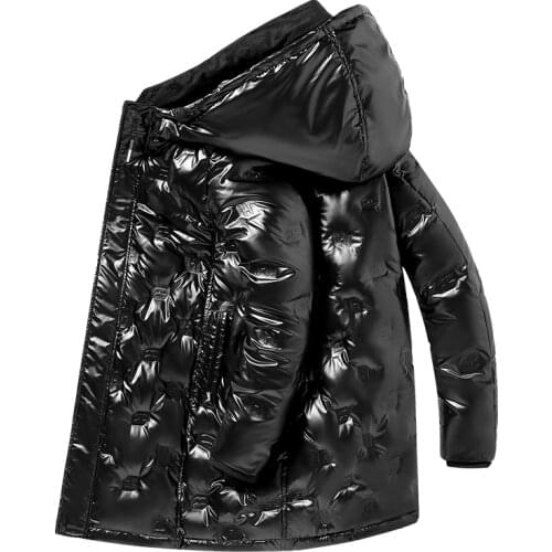 Men Down Jackets Winter Hip Hop Fashion 2021 Casual Solid Duck Down Coats Mens Overcoat Fashion Grey Black Jackets Male Outwear