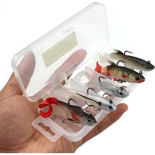 5PCS PVC High Simulation Perch Bait Fishing Tackle Integrated Rotating Fishing Hook Set 9.3-14G Material Fishing Lure Soft Bait