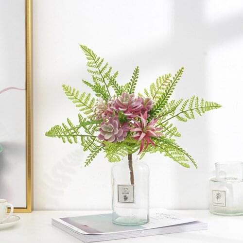 Real Touch Feeling Fern leaf Bunch Artificial Fern Greenery Evergreen Plant for Wedding Centerpieces Decorative Greenery