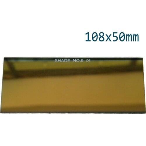 3pcs/lot Glass Filter Lens 108x50mm for Welding Goggles Golden Silver Coating Eye Filters blue DIN13,12,10 Free Shipping