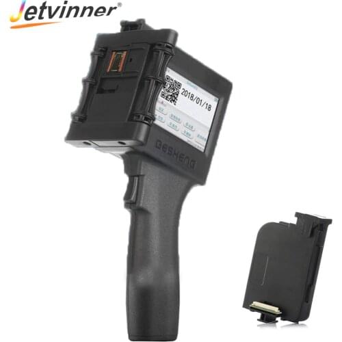 Jetvinner Handheld Inkjet Printer Portable Print Machine with two ink Cartridge for Food Packing Label , Plastic, Glass etc