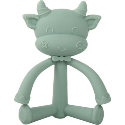 BPA Free Silicone Teethers Food Grade Cartoon Teething Toy Baby Shower Gifts Q1FE