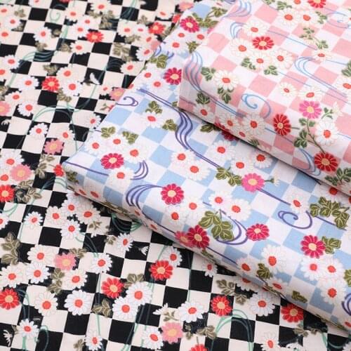 Floral Printed Fabrics 100% 40S Pure Cotton Fashion Spring and Summer Textiles For Sewing Dress Clothes DIY Patchwork Costura