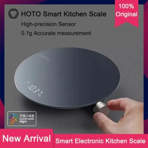Xiaomi HOTO Smart Kitchen Scale, Mi APP Electronic Scale, Mini Kitchen Scale, Food Weighing Measuring Tool, LED Digital Display