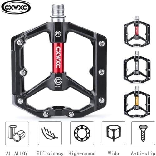 Flat Platform Pedals for bicycle Aluminum Bicycle footrest MTB Urban BMX Hybrid Bikes Parts Sealed Bicycle Pedals Bike Pedals