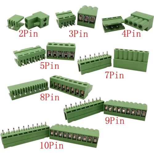 20Pcs/10sets HT3.96mm Pitch PCB Screw Terminal Blocks Connectors Straight Terminal Plug Adapter2/3/4/5//7/8/9/10Pin Male Female