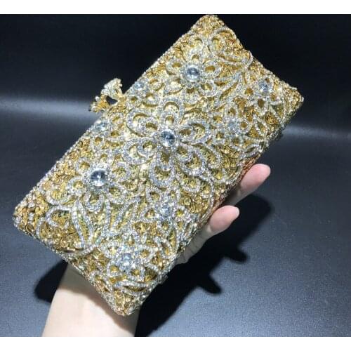 XIYUAN female Designer Handbags Women Crystal diamond Evening Clutch Bag Wedding Party Cocktail Rhinestone Purse wallet clutches