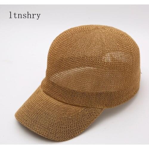 2021 New Straw Hat Woman Outdoor Casual Sun Hats Sunscreen Summer Baseball Cap adjustable Fashion Solid color Anti-UV cap