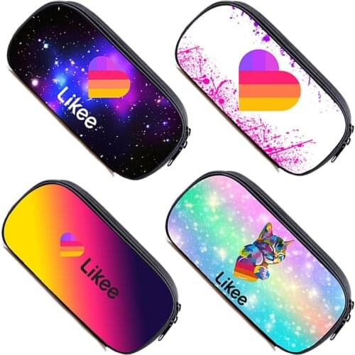 Makeup Bag 3D LIKEE Neceser Pencil Case Women Russia Likee Video App Cosmetic Cases Girls Heart Cat Likee Funny Pencil Box New