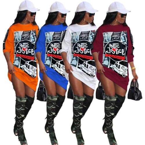 S-4XL Plus Size Women Sweatshirts Dress O Neck Long Sleeve Loose Casual Autumn Winter Mini Dresses Fashion Clothing