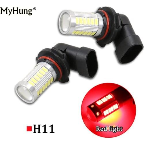 Car Light 33SMD H11 33 SMD 5630 LED 6000k 14W 1000LM Bulbs Fog Driving DRL Light Lamp len Bulb DC 12V 2Pcs Auto Part Car Styling