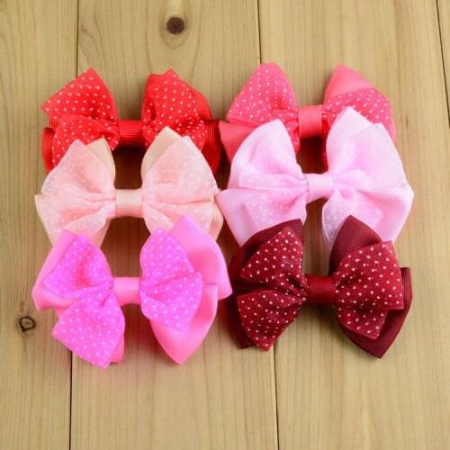 21 pcs/lot Big Bowknot Without Clip 2.75" Chiffon Tulle Hair Bow Flower DIY Hair Accessories