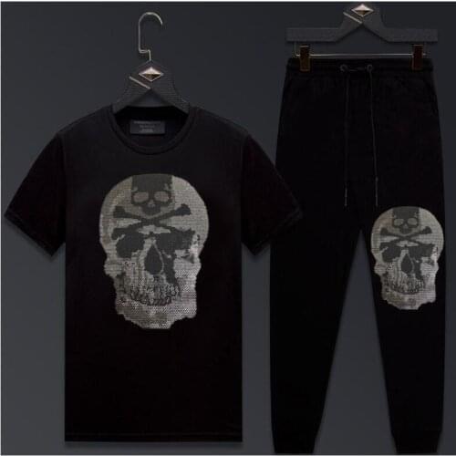 Short Sleeve Brand Diamond stone Men Clothing Sets Tracksuit 2 Piece Sets Mens Set Streetswear