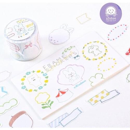 10pcs/1lot Decorative Adhesive Tapes Cute frame Writable Molinta Scrapbooking DIY Paper Japanese Stickers 5m