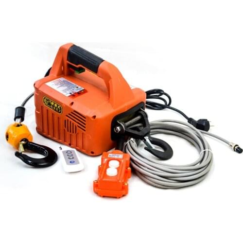 Mini electric hoist 220v small crane portable remote control household air conditioner crane small lifting hoist