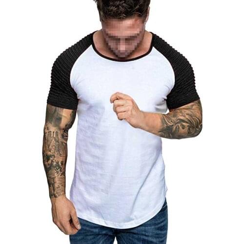 2021 New T Shirt Men Summer Short Sleeve O-neck Striped Designed Slim T-shirt Mens Fashion Fitness Tops Tees Shirts MY065