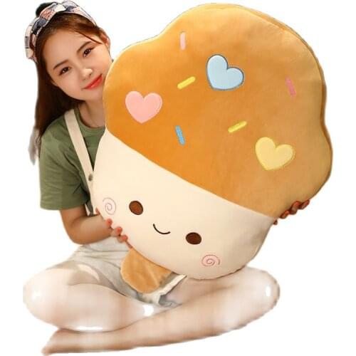 Cartoon Real-life Ice-cream Plush Toy Stuffed Food Shape Super Soft Doll Pillow Cushion Kids Toy Birthday Gift Home Sofa Decor