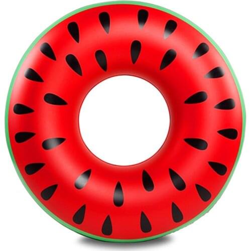 120CM Gaint Watermelon Inflatable Adults Swimming Ring Inflatable Pool Float Circle for Women Air Mattress Buoy Beach Toys Fun