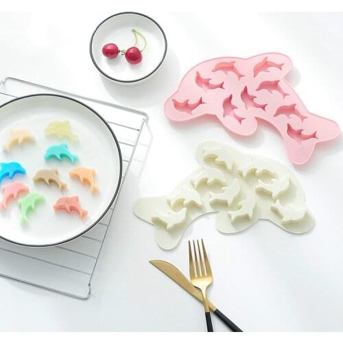 New Cut Dolphin Shape Silicone Mold Fondant Cake Mold DIY Chocolate Biscuit Mold Cake Decorating Tools Ice Candy Mold