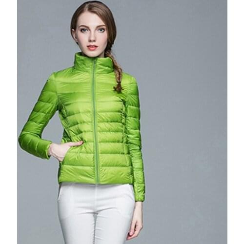 New Autumn Winter Fashion Light Thin Down Coat Women 90% White Duck Down Jackets Casual Short Down Jacket Women Outwears Mw538