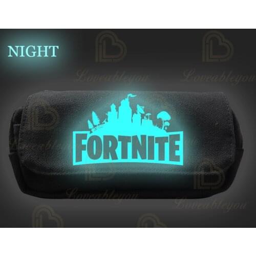 Game Fortnite Night Luminous Canvas Pencilcase Student Stationery Pencil Child Pencil Box Multifunction Teens Pencil School Gift