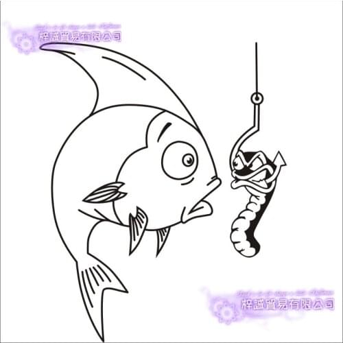 Fishing Sticker Car Catfish Fish Decal Angling Hooks Tackle Shop Posters Vinyl Wall Decals Hunter Decor Mural Sticker