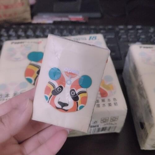 36 packs/set Facial Tissue Paper Napkin Wood 100% Nature Soft Disposable Mini Light Yellow