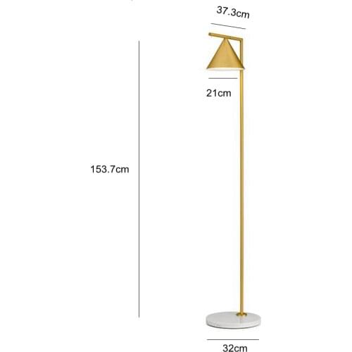 Nordic Art Black Gold Color Stand Lamp For Study Room lambader