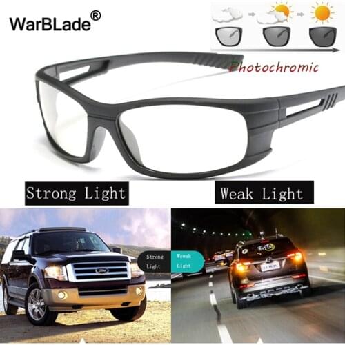 WarBLade Fashion Photochromic Sunglasses Men Anti-glare Polarized Goggles Sunglasses Men Day Night Driving Chameleon Sun Glasses