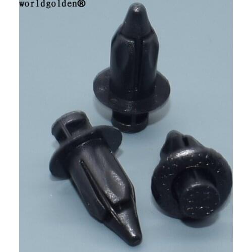 Worldgolden 100pcs auto clip POM Black Retainer for Toyota#90467-07108-C0(9046707108C0)