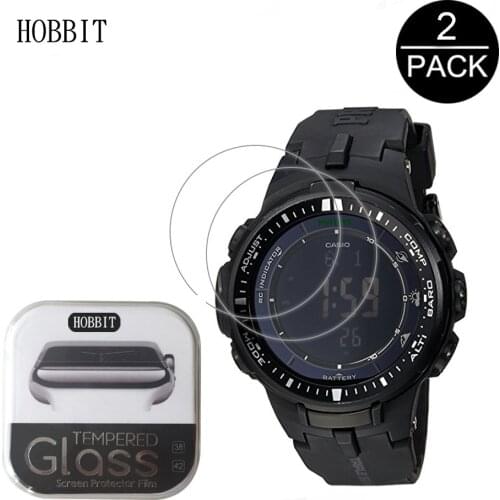 For Casio PRW-3000-1A / 30002B SmartWatch 0.3mm 2.5D 9H Clear Tempered Glass Screen Protector Anti-Scratch Film for casio 2500