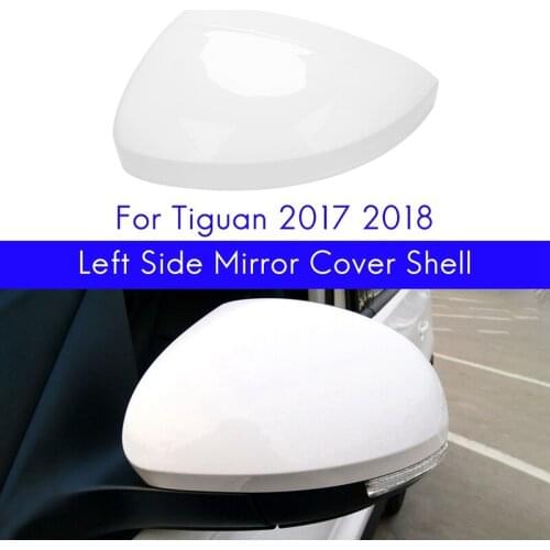 White Driver Side Wing Mirror Rear View Mirror Cover Mirror Shell Cap Housing for Tiguan 2017 2018