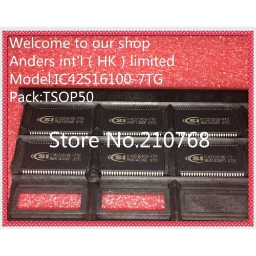 10pcs/lot IC42S16100-7TG IC42S16100-7T IC42S16100 TSOP50